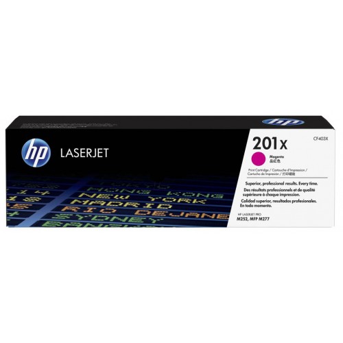 Toner laser hp color laserjet pro m250 series/pro m252dw/pro m252n, 201x magenta