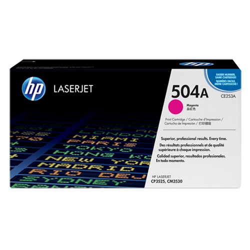 Toner laser hewlett packard color laserjet cm3500 series/cm3530fs mfp, 504a magenta