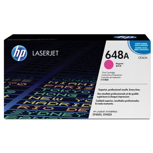 Toner laser hewlett packard color laserjet cp4500 series/cp4520dn/cp4520n, 648a magenta