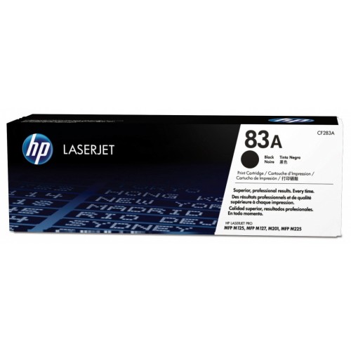 Toner laser hewlett packard laserjet pro mfp m120 series/m125a/m125nw, 83a negro