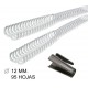 Canutillo clickbind gbc, Ø 12 mm. traslúcido, caja de 50 uds.