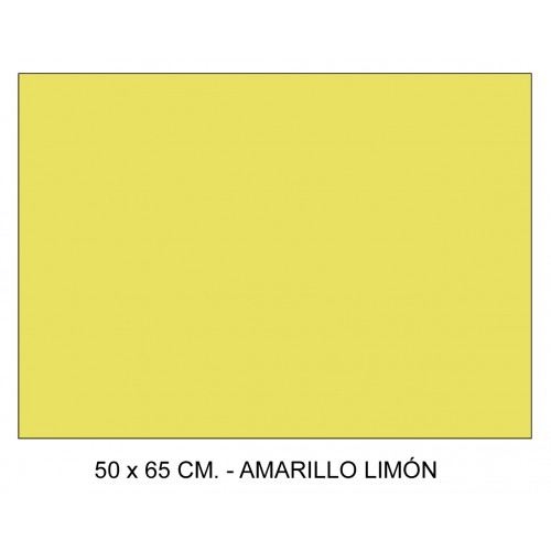 Cartulina canson iris, 50x65 cm. 185 grs/m². amarillo limón