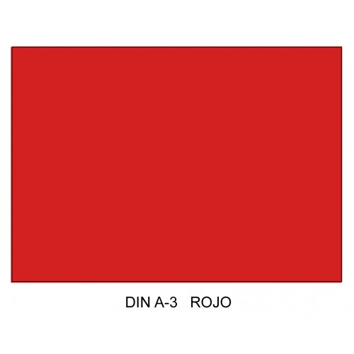 Cartulina canson iris, din a3, 185 grs/m². rojo.