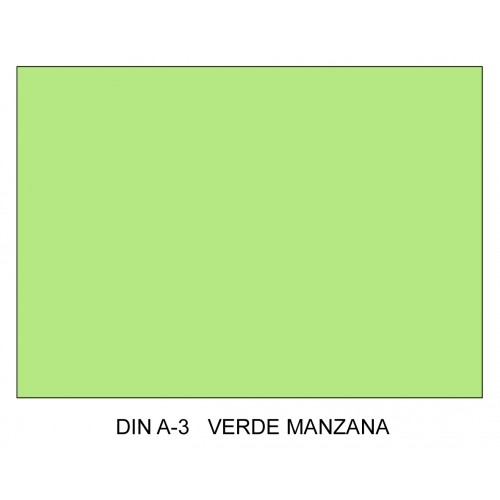 Cartulina canson iris, din a3, 185 grs/m². verde manzana