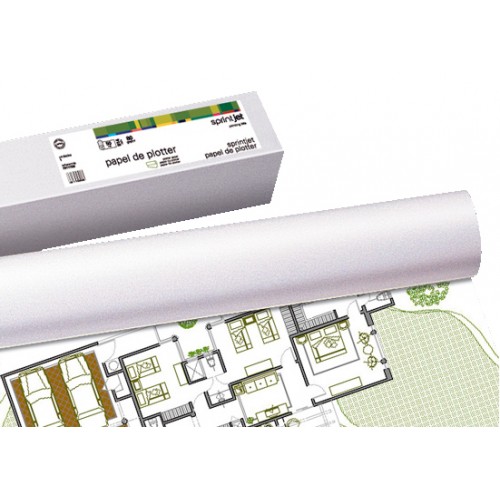 Rollo de papel para plotter fabrisa sprintjet plus, 80 grs/m². 610 mm. x 50 mts.