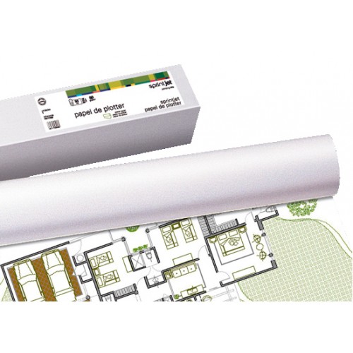 Rollo de papel para plotter fabrisa sprintjet plus, 80 grs/m². 1067 mm. x 50 mts.