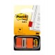 Marcapáginas 3m post-it index, 25,4x43,2 mm. naranja, dispensador de 50 uds.