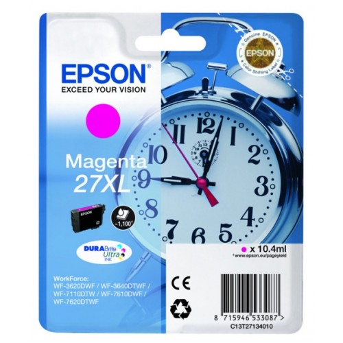 Cartucho ink-jet epson workforce wf-3600 series/wf-3620dwf/wf-3620wf, 27xl magenta