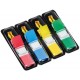 Marcapáginas 3m post-it index, 11,9x43,1 mm. amarillo, azul, rojo y verde, dispensador de 4x35 uds.