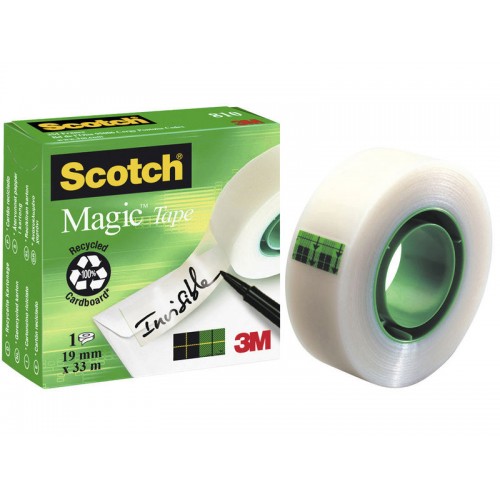 Nastro Adesivo Trasparente Scotch Magic 810 - 19mm X 33m, Per Ufficio E Imballaggi - Foto 6