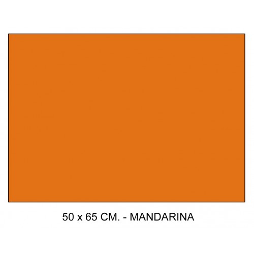 Cartulina canson iris, 50x65 cm. 185 grs/m². mandarina