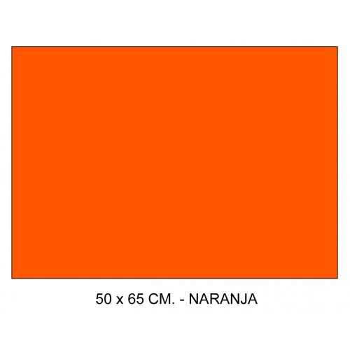 Cartulina canson iris, 50x65 cm. 185 grs/m². naranja