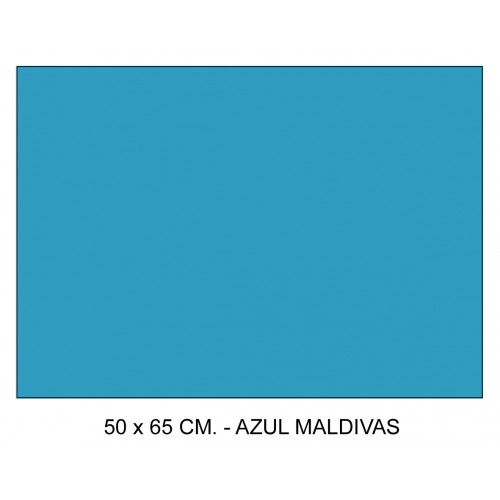 Cartulina canson iris, 50x65 cm. 185 grs/m². azul maldivas