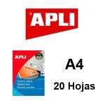 BLANCAS OPACAS CANTOS RECTOS/ROMOS, BLÍSTER DE 20 HOJAS DIN A4