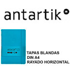 TAPAS BLANDAS SÍMIL PIEL ANTARTIK NOTES, DIN A4, 100 HJ. 80 GRS/M². RAYADO HORIZONTAL S/M.