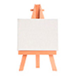 MINI LIENZOS DE TELA 100% DE ALGODÓN CON CABALLETE