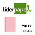 TAPAS DURAS LIDERPAPEL SERIE WITTY, DIN A5, 120 HJ.