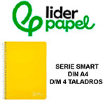 TAPAS BLANDAS LIDERPAPEL SERIE SMART, DIN A4, D/M. 4 TALADROS