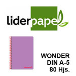 TAPAS DE POLIPROPILENO LIDERPAPEL SERIE WONDER, 4º, 80 HJ.
